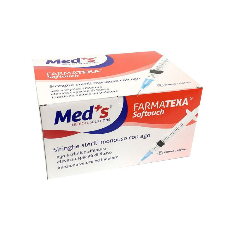 Siringhe con ago 21G FARMATEXA Softouch da 20 ml - conf.50 pz. Siringhe con ago 21G FARMATEXA Softouch da 20 ml - conf.50 pz.