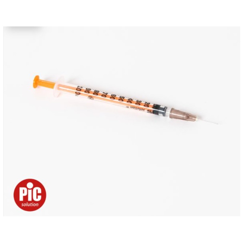 Siringhe Pic insulina sterili 1ml 26G x 1/2 - Conf.100 pz. Siringhe Pic insulina sterili 1ml 26G x 1/2 - Conf.100 pz.