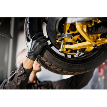 Guanti neri puntinati in nitrile senza polvere Gogrip - Tg.S - Conf.50 pz.