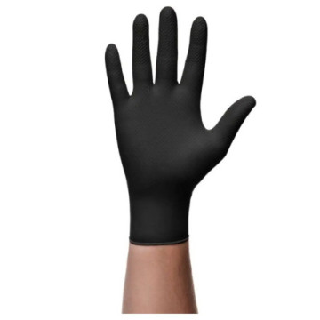 Guanti neri puntinati in nitrile senza polvere Gogrip - Tg.XXL - Conf.50 pz.