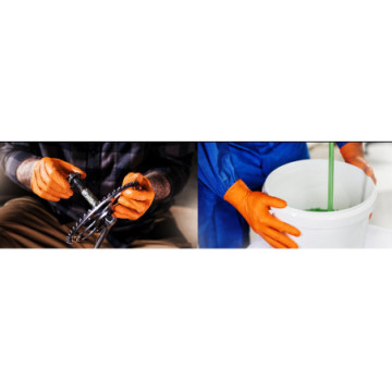 Guanti Orange puntinati in nitrile senza polvere Gogrip - Tg.M - Conf.50 pz.