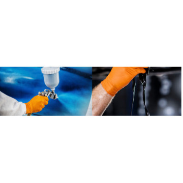 Guanti Orange puntinati in nitrile senza polvere Gogrip - Tg.M - Conf.50 pz.