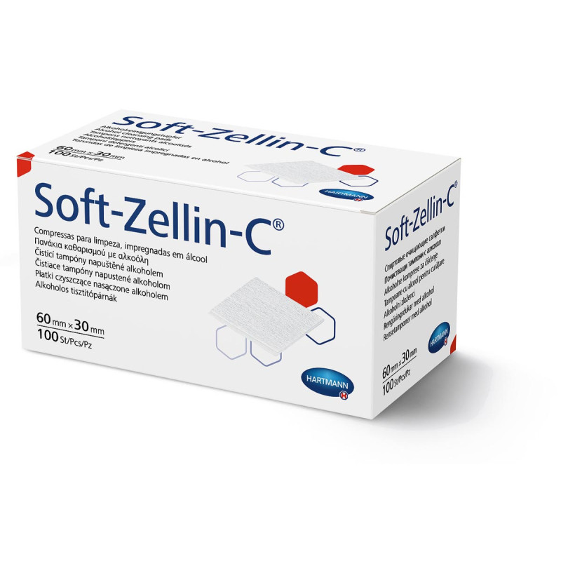 Tamponi imbevuti di alcol Soft-Zellin-C - conf.100 pz. Tamponi imbevuti di alcol Soft-Zellin-C - conf.100 pz.
