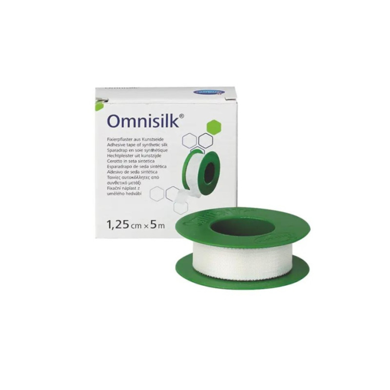 Omnisilk Cerotto in nastro di seta 1,25 cm x 5 m - 1 rotolo Omnisilk Cerotto in nastro di seta 1,25 cm x 5 m - 1 rotolo