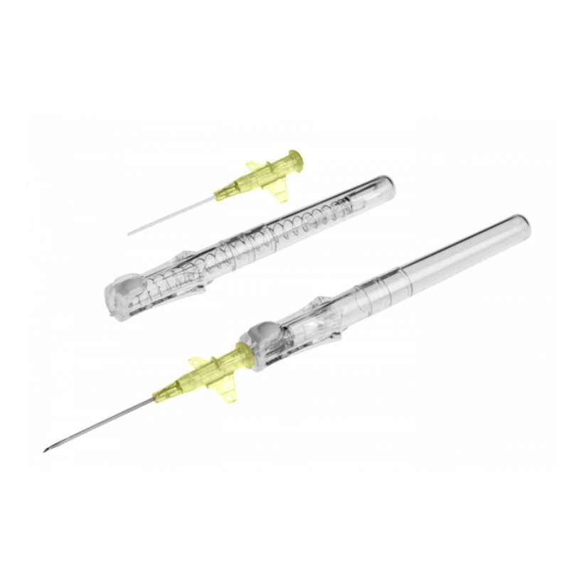 BD Insyte-W Autoguard Aghi cannula con alette 24G 0,7 × 19 mm - giallo - conf.50 pz. BD Insyte-W Autoguard Aghi cannula con alette 24G 0,7 × 19 mm - giallo - conf.50 pz.