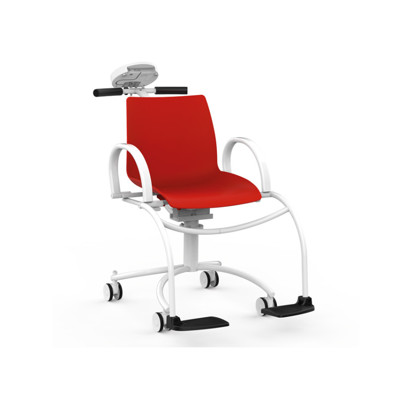 Wunder DE20 Bilancia sedia digitale con ruote rossa - 250 kg - Classe III Wunder DE20 Bilancia sedia digitale con ruote rossa - 250 kg - Classe III