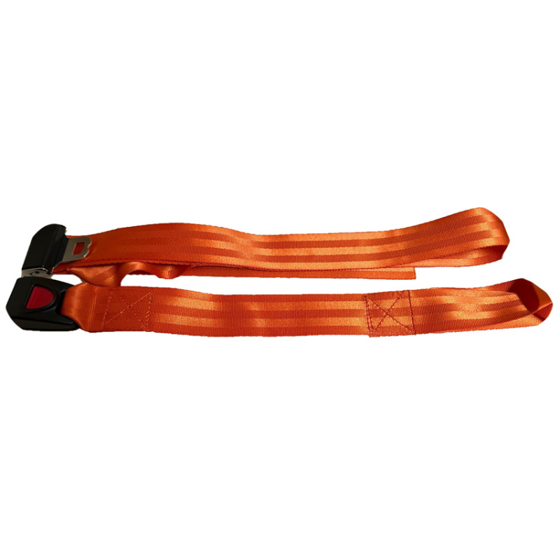 Cintura Di Sicurezza 2 Pezzi - Poliestere Arancio - Fibbia In Metallo Cintura Di Sicurezza 2 Pezzi - Poliestere Arancio - Fibbia In Metallo