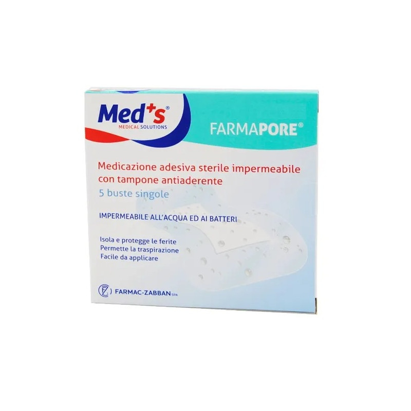 Medicazioni auto adesive FARMAPORE cm 10x6 - sterili e trasparenti - conf.5 pz. Medicazioni auto adesive FARMAPORE cm 10x6 - sterili e trasparenti - conf.5 pz.