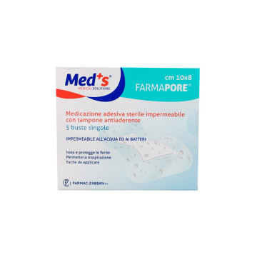 Medicazioni auto adesive FARMAPORE cm 10x8 - sterili e trasparenti - conf.5 pz.