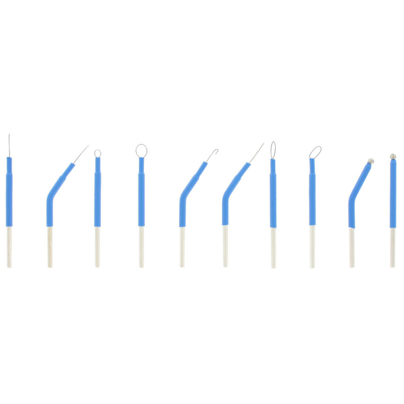 Set 10 elettrodi autoclavabili per elettrobisturi - lunghezza 5 cm Set 10 elettrodi autoclavabili per elettrobisturi - lunghezza 5 cm