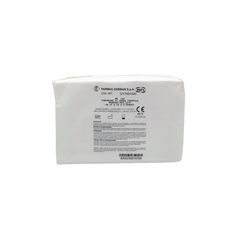 Garza idrofila Farmac Zabban 10x20 cm - Kg. 1 Garza idrofila Farmac Zabban 10x20 cm - Kg. 1