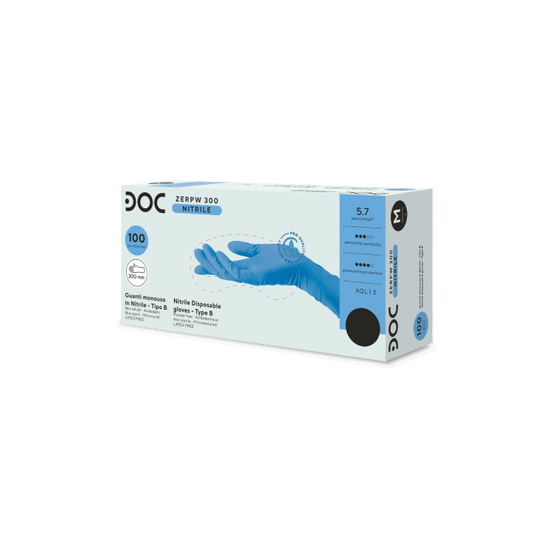 Guanti in nitrile lunghi - 300 mm - Tg. L - Conf.100 pz. Guanti in nitrile lunghi - 300 mm - Tg. L - Conf.100 pz.