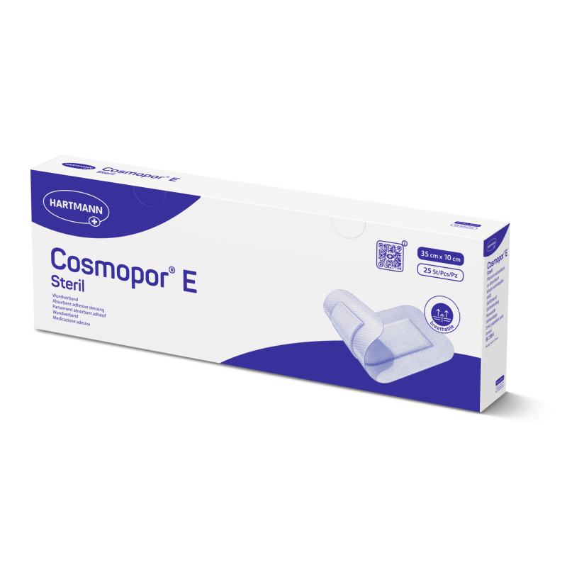 Medicazione post-chirurgica in TNT sterile Cosmopor E - 35 × 10 cm - conf.25 pz. Medicazione post-chirurgica in TNT sterile Cosmopor E - 35 × 10 cm - conf.25 pz.