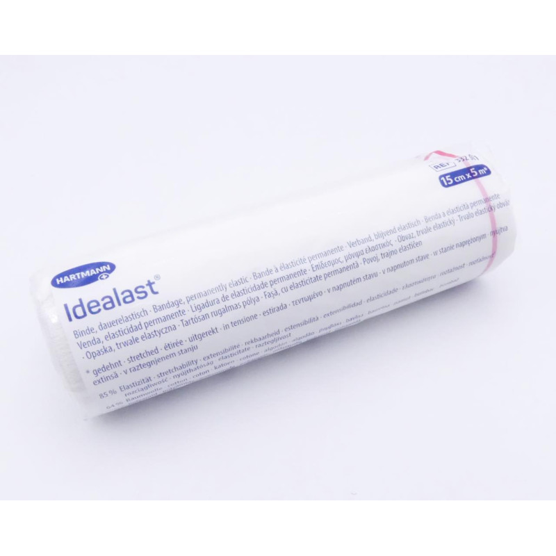 Idealast Benda elastica di supporto e contenzione - 15 cm × 5 m - 1 rotolo Idealast Benda elastica di supporto e contenzione - 15 cm × 5 m - 1 rotolo