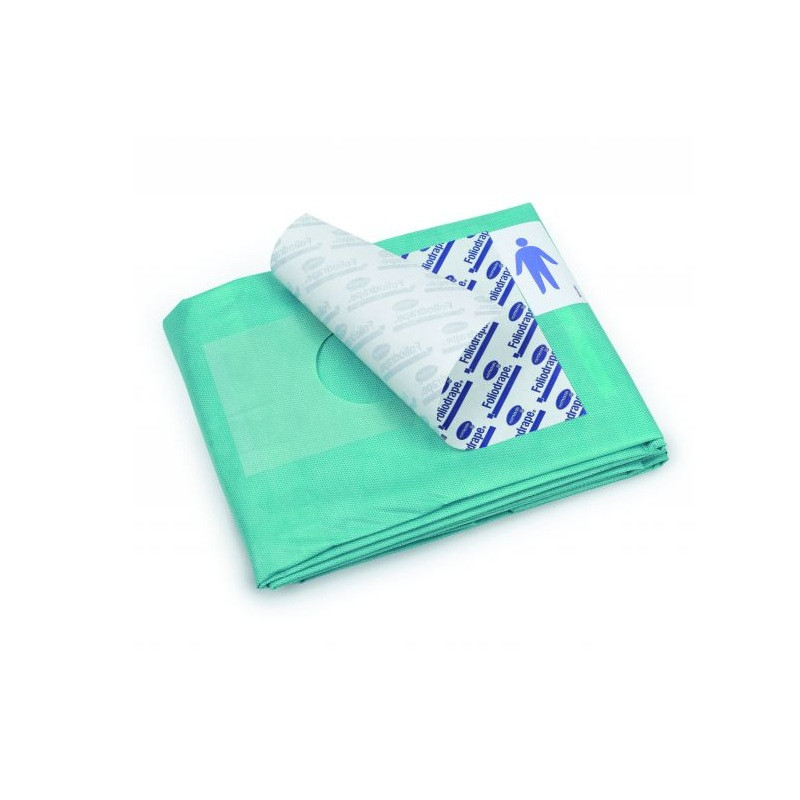 Telino chirugico sterile adesivo Foliodrape Protect con foro variabile - 45 × 75 cm - 1 pz. Telino chirugico sterile adesivo Foliodrape Protect con foro variabile - 45 × 75 cm - 1 pz.