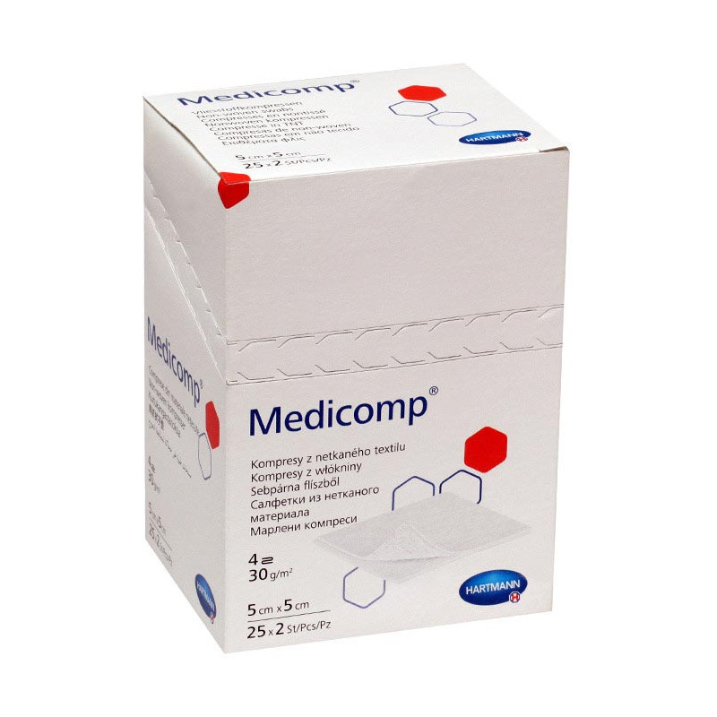 Medicomp Compresse in TNT sterili - 5 × 5 cm - conf.25 pz. Medicomp Compresse in TNT sterili - 5 × 5 cm - conf.25 pz.