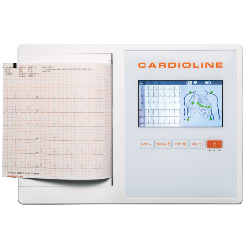 Cardioline ECG 200L GLASGOW - schermo a colori touch da 7" a 12 derivazioni e 3/6/12 canali con Glasgow Cardioline ECG 200L GLASGOW - schermo a colori touch da 7" a 12 derivazioni e 3/6/12 canali con Glasgow