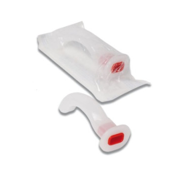 Cannula di Guedel sterile (CAL.5) rossa - lungh.100 mm - conf.singola sterile