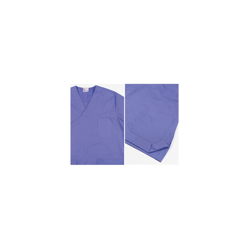 Casacca unisex Tg. XS - 100% Cotone - Colore azzurro