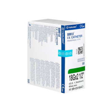 Aghi cannula senza alette Terumo Surflo 18G×2 1/2" - 1,3×64 mm - verde - conf.50 pz.