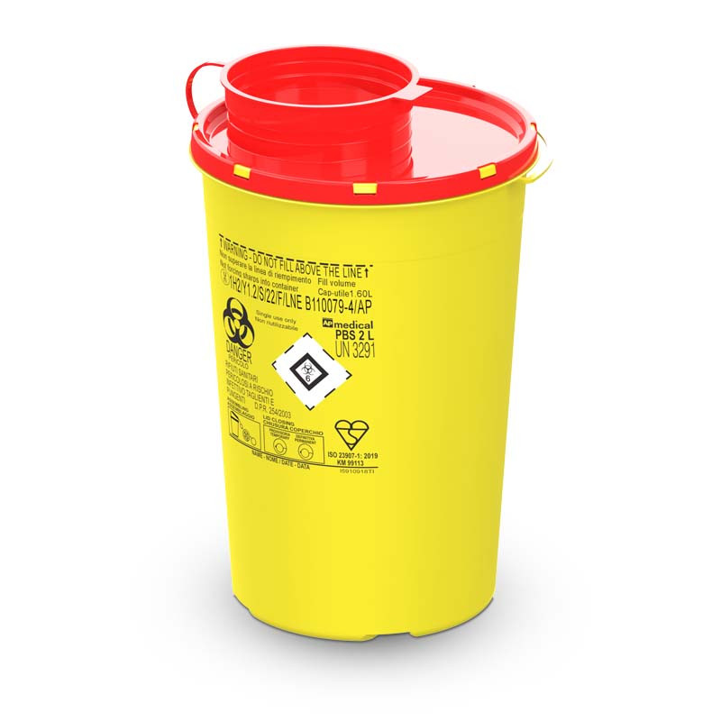 CONTENITORE RIFIUTI TAGLIENTI LINEA PBS - 2 litri - Conf.75 pz CONTENITORE RIFIUTI TAGLIENTI LINEA PBS - 2 litri - Conf.75 pz