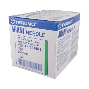 AGANI Aghi ipodermici - 21G×5/8" - 0,8 × 16 mm - verde - conf.100 pz.