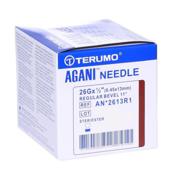 AGANI Aghi ipodermici - 26G×1/2" - 0,45 × 13 mm - marrone - conf.100 pz.