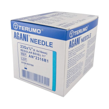 AGANI Aghi ipodermici 23G×5/8" - 23G×5/8" - 0,6 × 16 mm - blu - conf.100 pz.