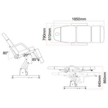 Poltrona Amira - elettrica 2 motori - bianca