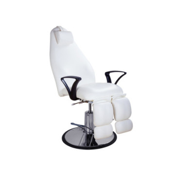 Poltrona meccanica per podologia bianca