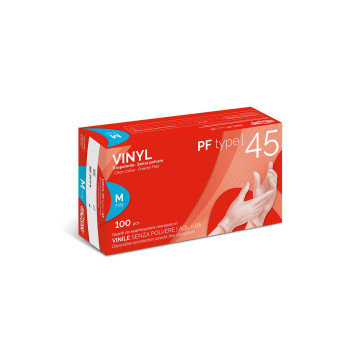 Guanti VINYL PF Type 45 in vinile senza polvere - M - conf.100 pz.