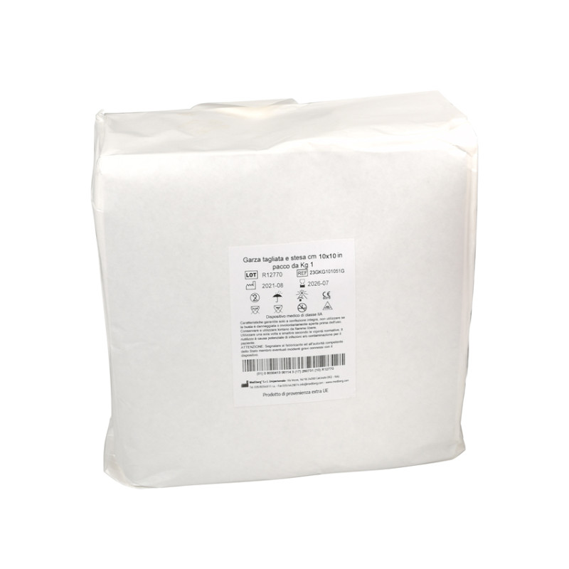 GARZA COTONE 10x10 cm - confezione da 1 kg GARZA COTONE 10x10 cm - confezione da 1 kg