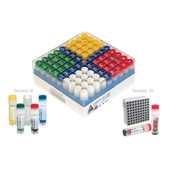 CLEARStable TRADE Provette criogeniche 2 ml con biglie (rack da 80) – Sterili CF/80
