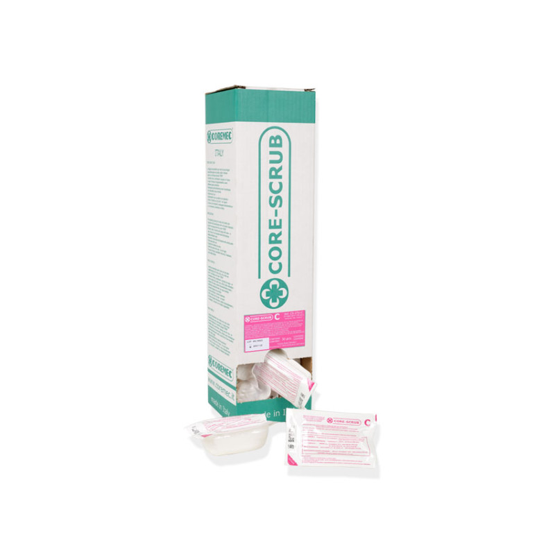 KIT SPAZZOLA CLOREXIDINA SPAZZOLINO CHIRURGICO CORE-SCRUB con CLOREXIDINA - CONF.30 PZ. KIT SPAZZOLA CLOREXIDINA SPAZZOLINO CHIRURGICO CORE-SCRUB con CLOREXIDINA - CONF.30 PZ.