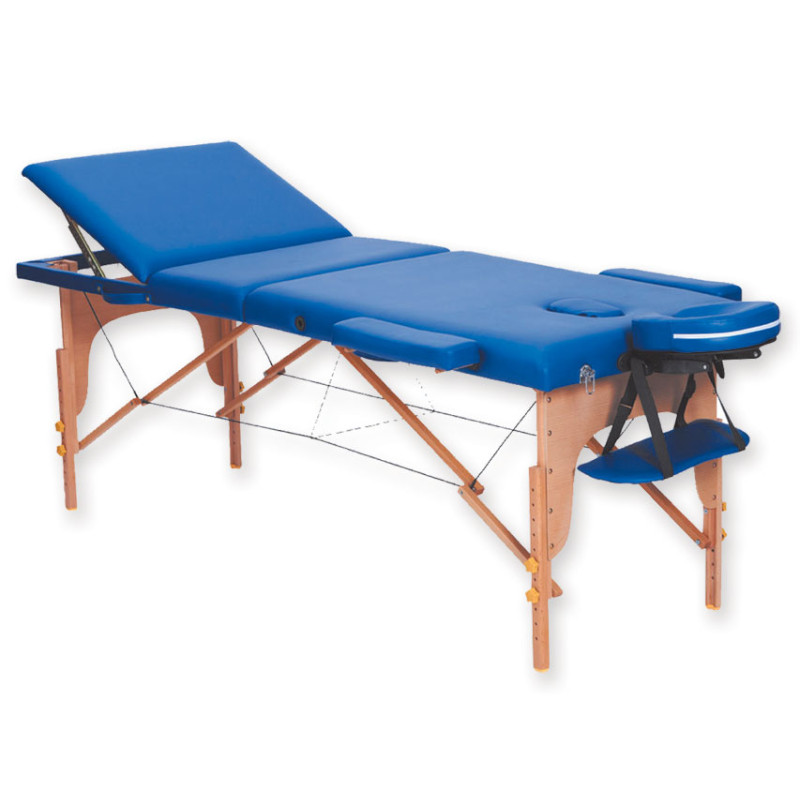 Lettino da Massaggio in legno a 2 sezioni - Blu