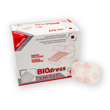 Medicazione adesiva sterile TNT 5x7 cm -  conf. 100 pz