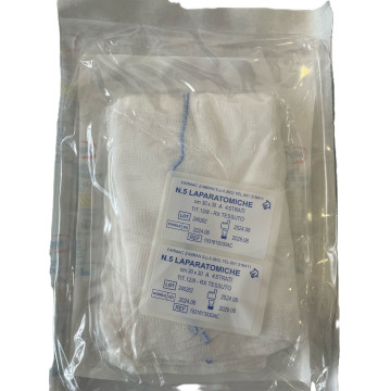Pezze laparatomiche 4 strati rx sterili 12/8 cm30X30 con conta numeri conf. 5 pz