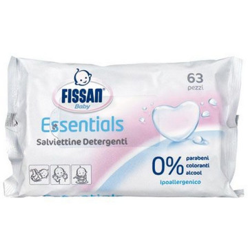 SALVIETTINE ESSENTIALS FISSAN BABY - Conf.63 salviette