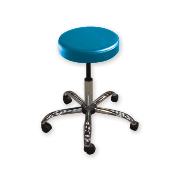 SGABELLO con base in metallo con 5 ruote - blu