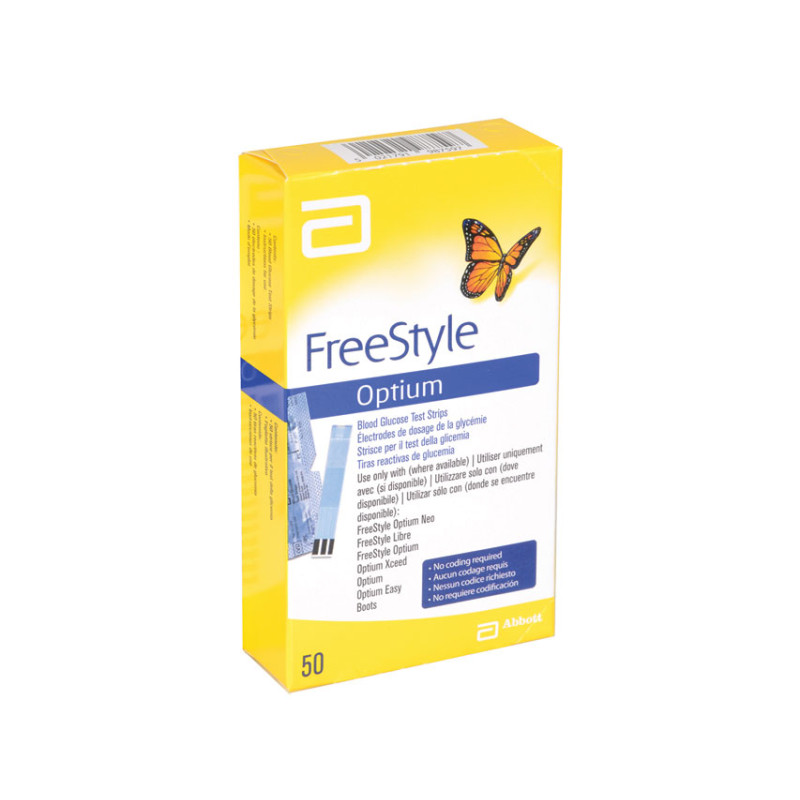 STRISCE GLUCOSIO ABBOTT FREESTYLE OPTIUM conf. 50 pz. STRISCE GLUCOSIO ABBOTT FREESTYLE OPTIUM conf. 50 pz.