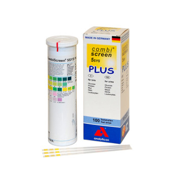 Strisce urine per test visivo o per uso con Urilyzer® 100, 100 Pro, Combiscan 100.5 Parametri conf. 100 pz.