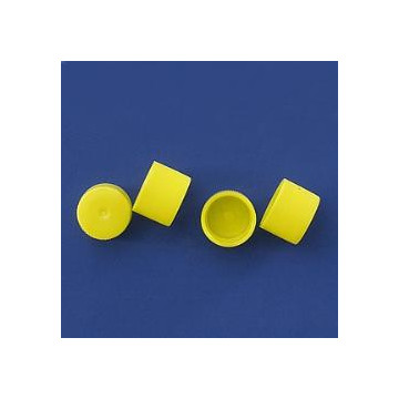 Tappo a vite giallo diametro 13 mm in PE - Conf.4200 pz.