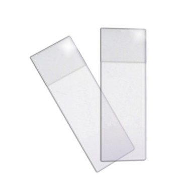 Vetrini portaoggetto 26x76 molati sabbiati - conf.50 pz.