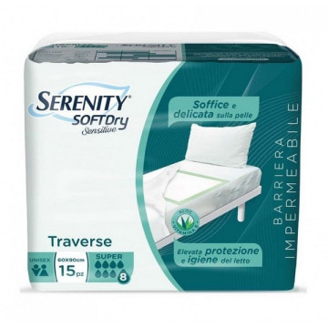 Traverse Assorbenti Super Serenity Soft Dry Sensitive - 60x90 - 15 Pezzi