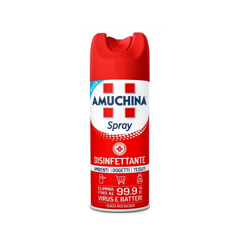 Amuchina Spray Disinfettante Virucida Battericida e Fungicida per ambienti  oggetti e tessuti - 400 ml