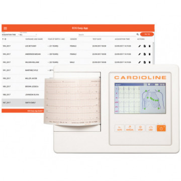 ECG CARDIOLINE 100L GLASGOW - schermo a colori touch da 5"