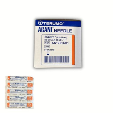 Aghi ipodermici Terumo Agani 25Gx5/8" - 0,5x16mm - AN*2516R1 - arancione - sterili conf.100 pz