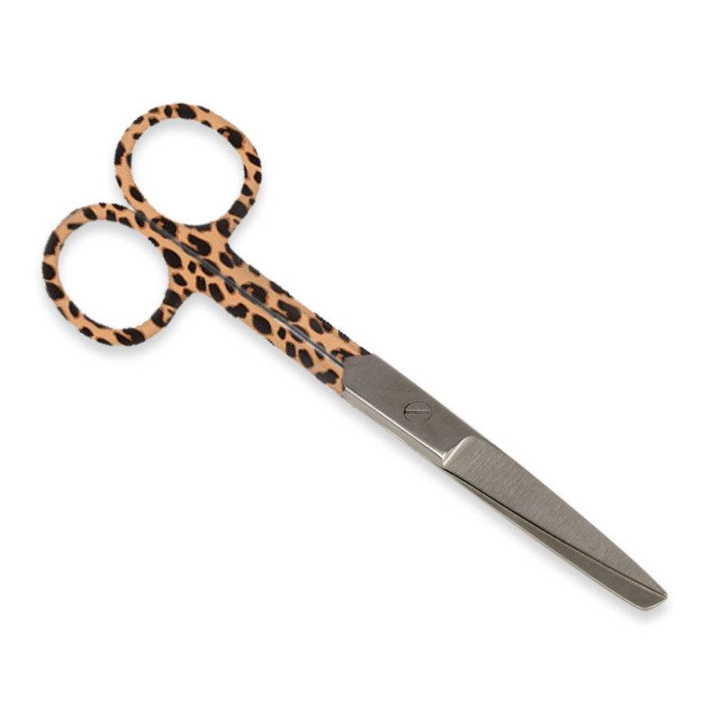 Forbici rette punte alterne - fantasia leopardo - 14 cm - 1 pz. Forbici rette punte alterne - fantasia leopardo - 14 cm - 1 pz.