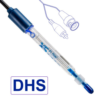 Elettrodo digitale di pH combinato con memoria dati XS Sensor Flow Temp-BNC DHS