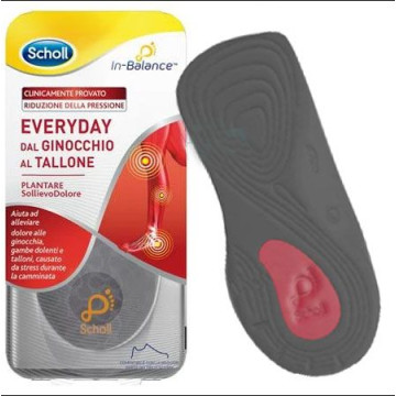 Plantare everyday Scholl sollievo dal ginocchio al tallone misura L (42.5-45), Per tutti i tipi di scarpe